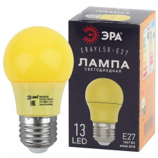Лампа светодиодная ERAYL50-E27 A50 3Вт груша желт. E27 13SMD для