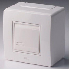 Коробка с выключателем 1-кл. 2мод. ОП Brava 10А IP20 PDD-N60 бел