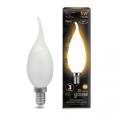 Лампа светодиодная филаментная Filament 5Вт свеча на ветру 2700К