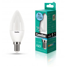 Лампа светодиодная LED8-C35/845/E14 8Вт свеча 4500К бел. E14 750