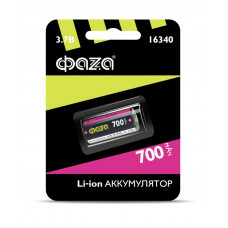 Аккумулятор 16340 3.7В Li-Ion 700мА.ч без платы защиты BL-1 ФАZА