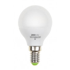 Лампа светодиодная PLED-ECO-G45 5Вт шар 3000К тепл. бел. E14 400лм 220-240В JazzWay 1036896A