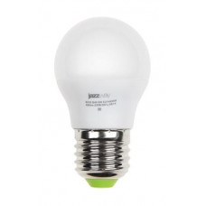 Лампа светодиодная PLED-ECO-G45 5Вт шар 3000К тепл. бел. E27 400лм 220-240В JazzWay 1036957A