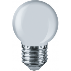 Лампа светодиодная 61 243 NLL-G45-1-230-W-E27 1Вт шар матовая E2