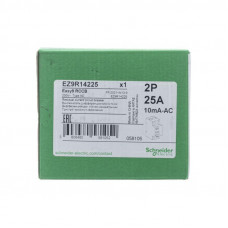 Выключатель дифференциального тока (УЗО) 2п 25А 10мА тип AC EASY9 SchE EZ9R14225
