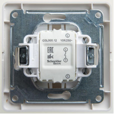 Выключатель 1-кл. СП Glossa 10А IP20 (сх. 1) 10AX в сборе перламутр. SchE GSL000612