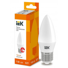 Лампа светодиодная ECO C35 7Вт свеча 3000К E27 230В IEK LLE-C35-