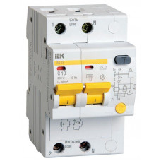 Выключатель автоматический дифференциального тока 2п C 10А 30мА 
