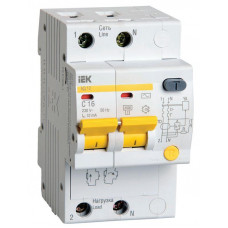 Выключатель автоматический дифференциального тока 2п C 16А 10мА 