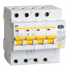 Выключатель автоматический дифференциального тока 4п C 32А 100мА