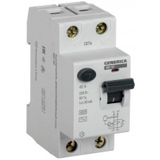 Выключатель дифференциального тока (УЗО) 2п 40А 30мА тип AC ВД1-